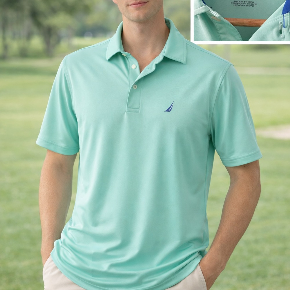 Nautica Boys Light Green Polo Shirt